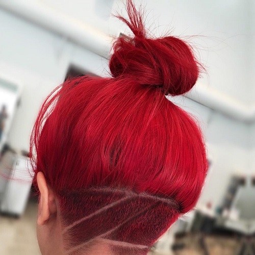 Red Hair Bun