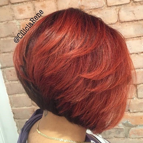 Red Short Bob