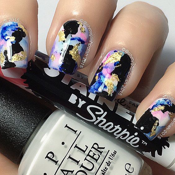 Sharpie Nail Art Design