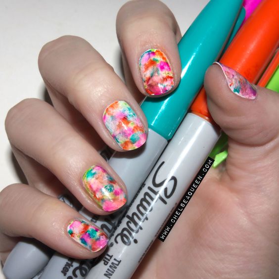 Sharpie Nail Art Design