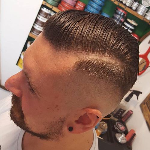 Side Parted Short Hair