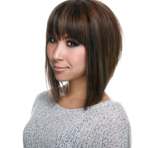 Stacked Bob with Wispy Bangs