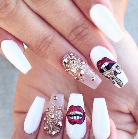 Stone Nail Art Design