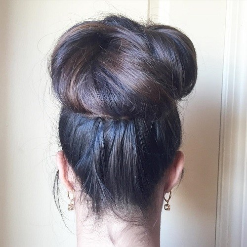 Top Bun for Super Long Hair