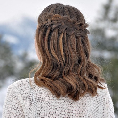 Waterfall Braid for Mid-length Hair
