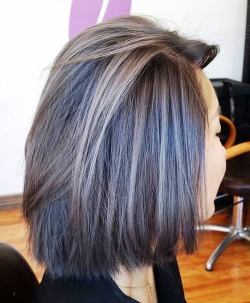 White Highlights for Straight Bob