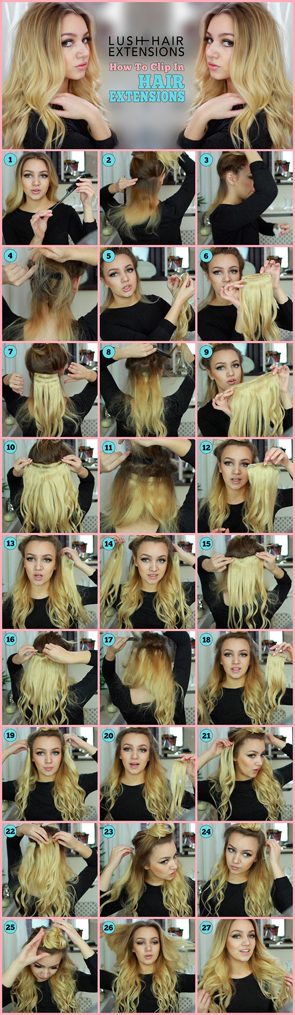 16 Pretty Long Hairstyles with Tutorials