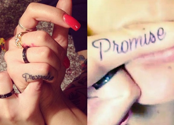 Allison Green cute small tattoo on finger