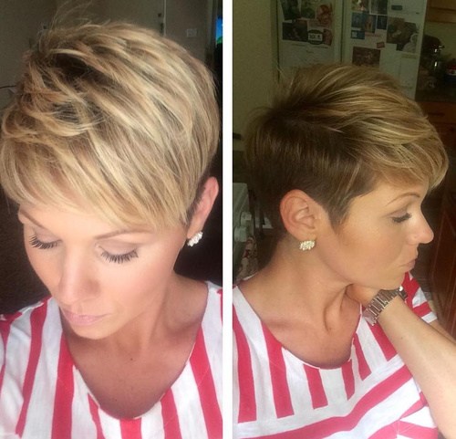 Blonde Layered Short Hair