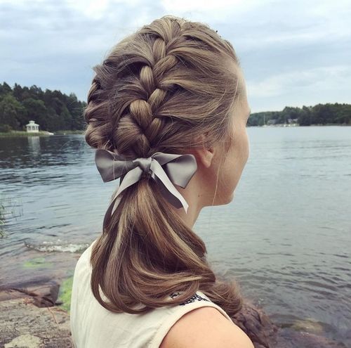 Braided Ponytail with Bow