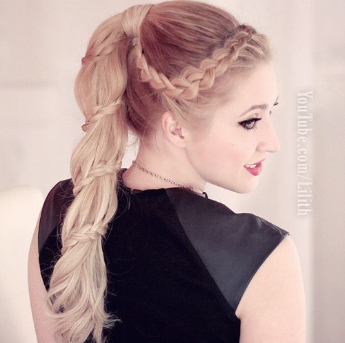 Crown Braid and Braided Ponytail