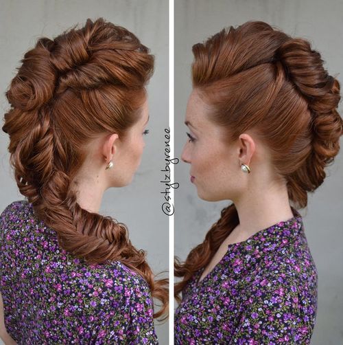 Faux Hawk like Fishtail Braid