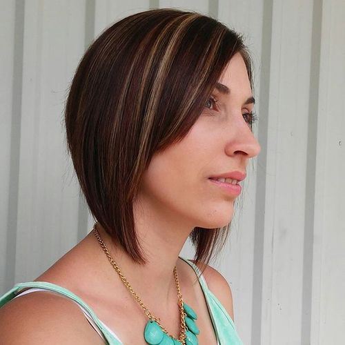 Inverted Bob with Highlights