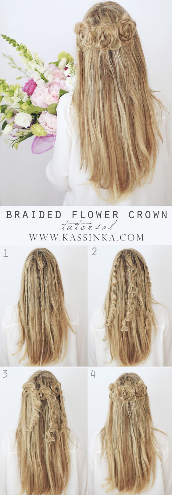 Braided Flower Bun via