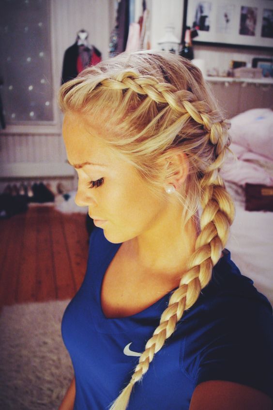 Braided Hairstyle for Blond Hair via