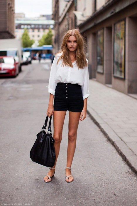 Classic Black and White Outfit via
