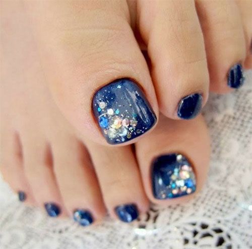 Deep Blue Nails via