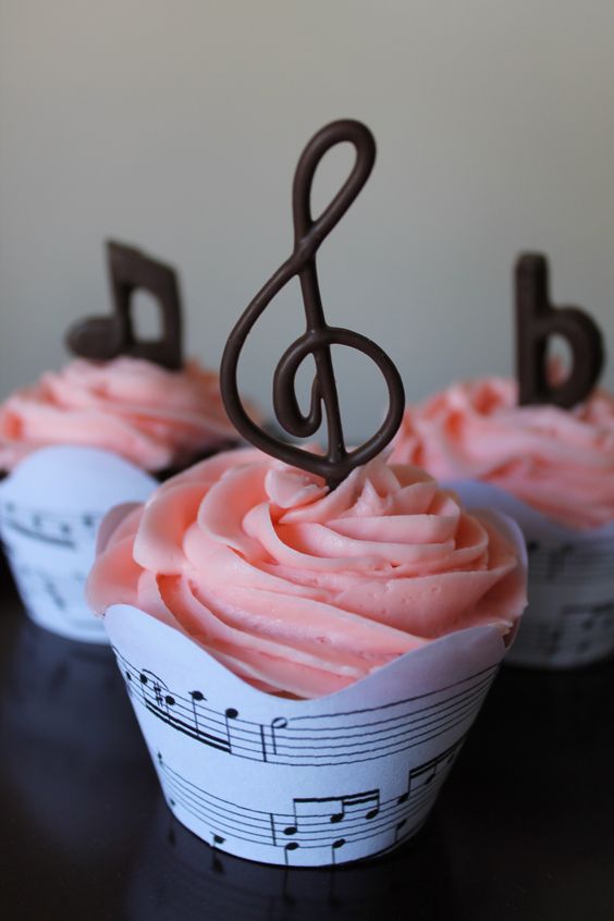 Funny Music Cupcake via