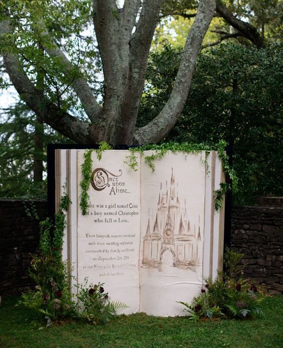 Garden Wedding with a Book via