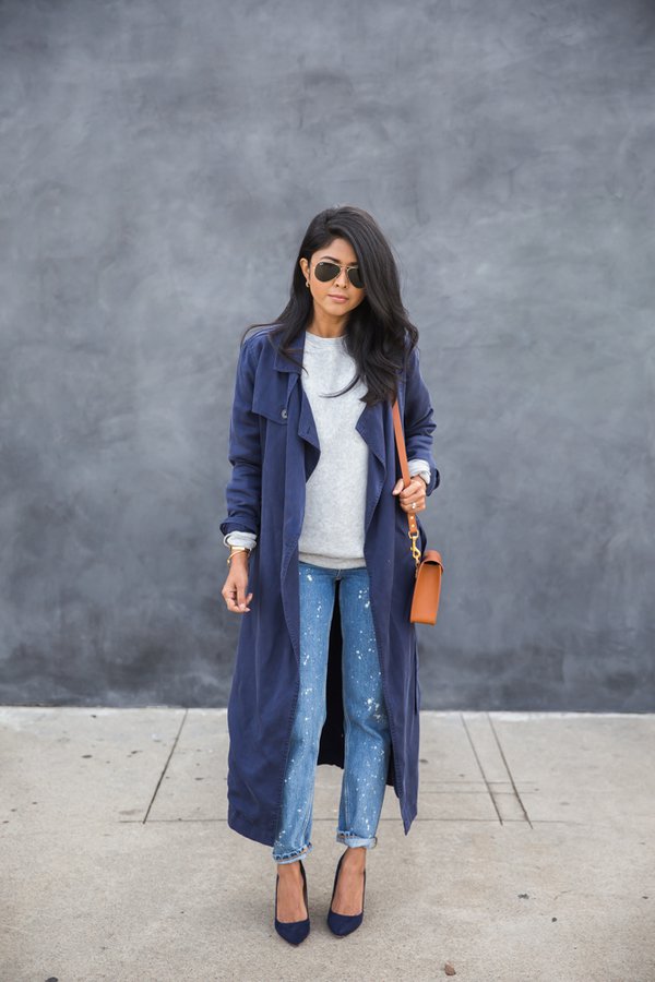 Blue Trench Coat via