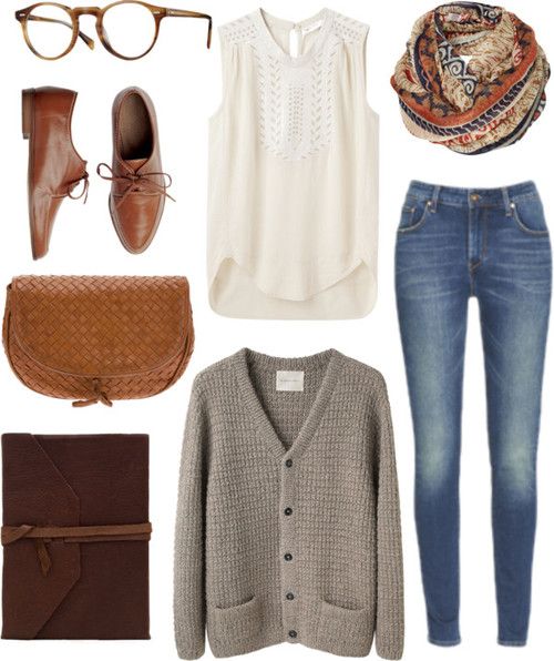 Crochet Top, Jeans and Oxford Shoes via