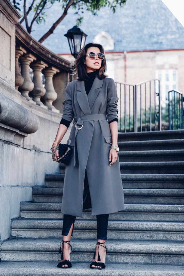 Grey Trench Coat via