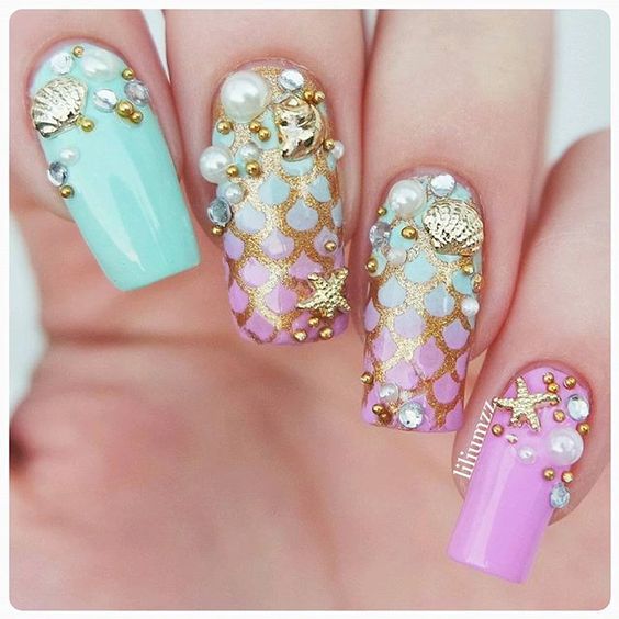 Mermaid Nails via