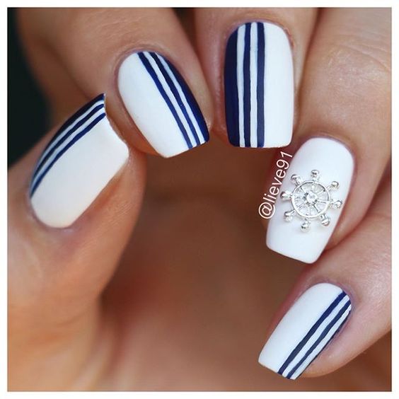 Nautical Manicure via