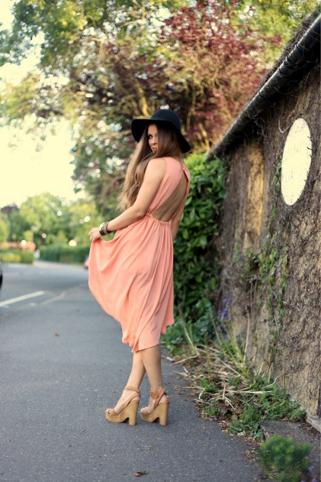 Nude Backless Dress via