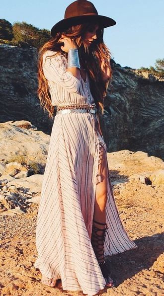 Striped Maxi Dress via