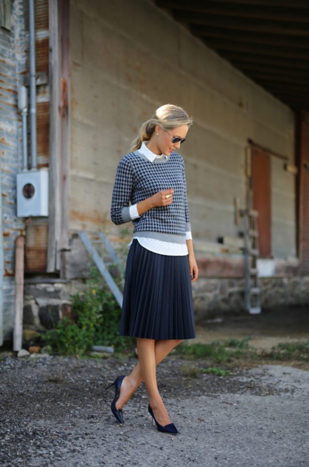 Tartan Sweater and Polka Dot Shirt via