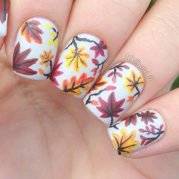 White Nails with Maples via