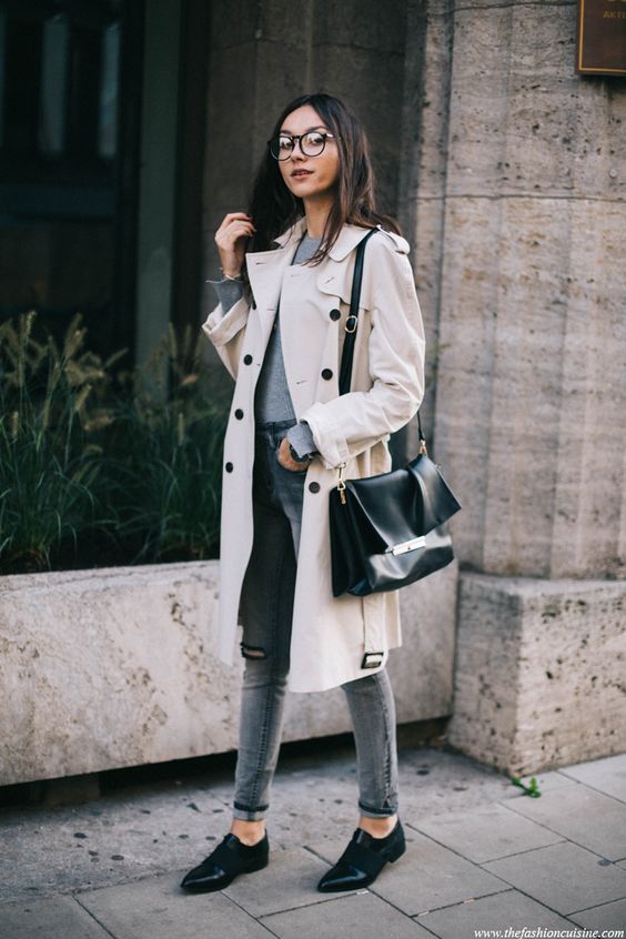 White Trench Coat via