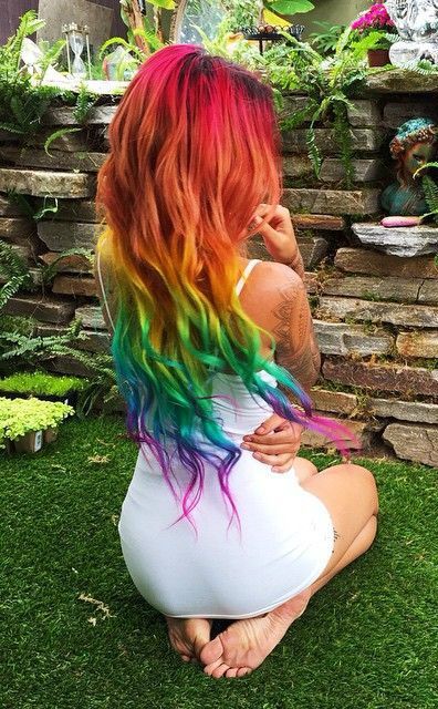 rainbow hairstyle