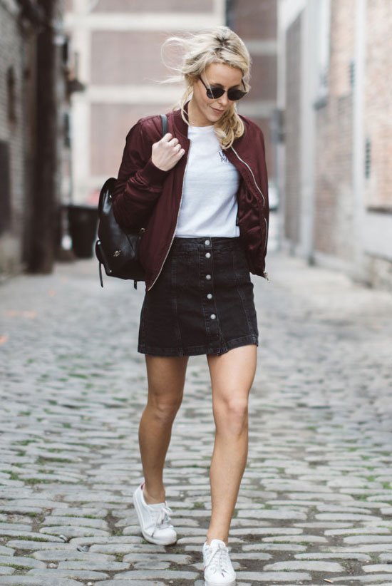 burgundy-jacket-and-pencil-skirt via