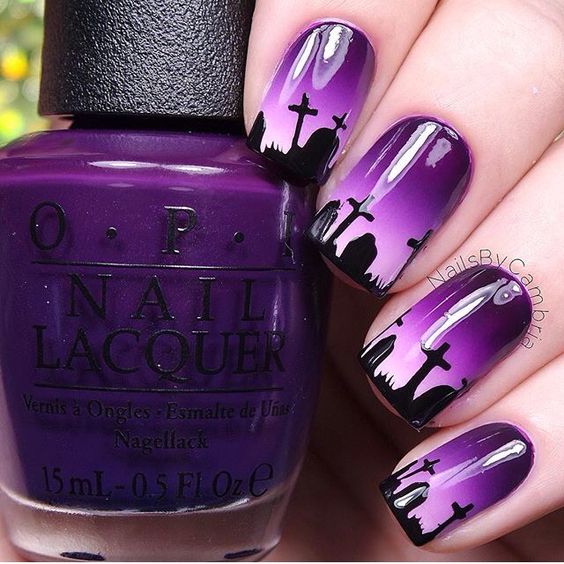 grave-halloween-nails via