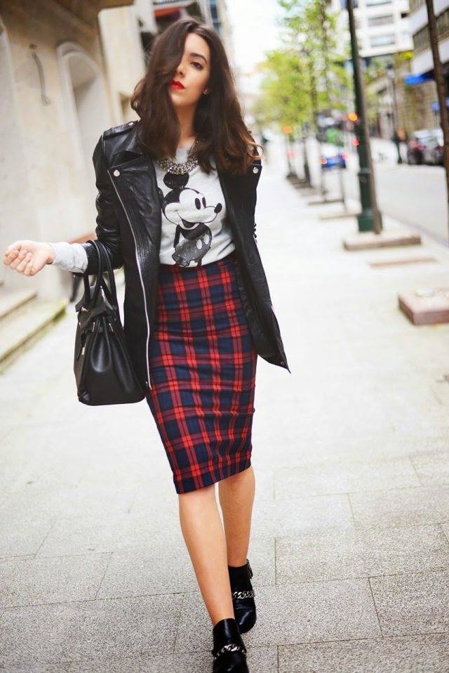 leather-jacket-and-plaid-skirt via