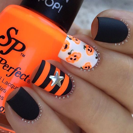 pumpkin-inspired-nails via