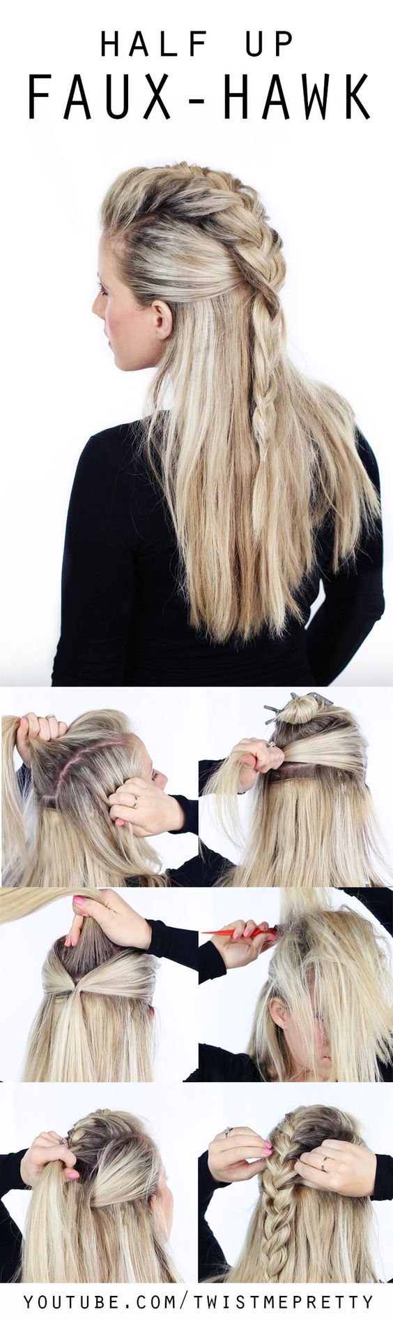 faux-hawk-inspired-half-up-hair via