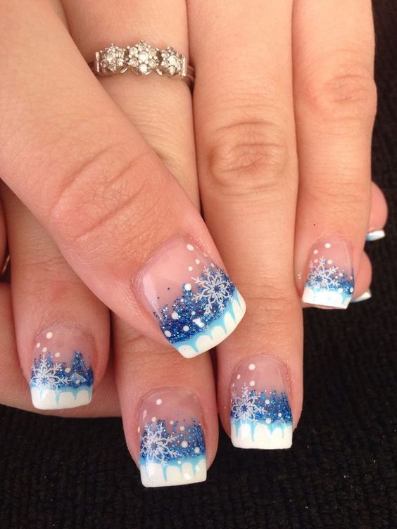 snowflake-nails via