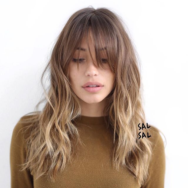 Long Bangs Medium Hairstyles