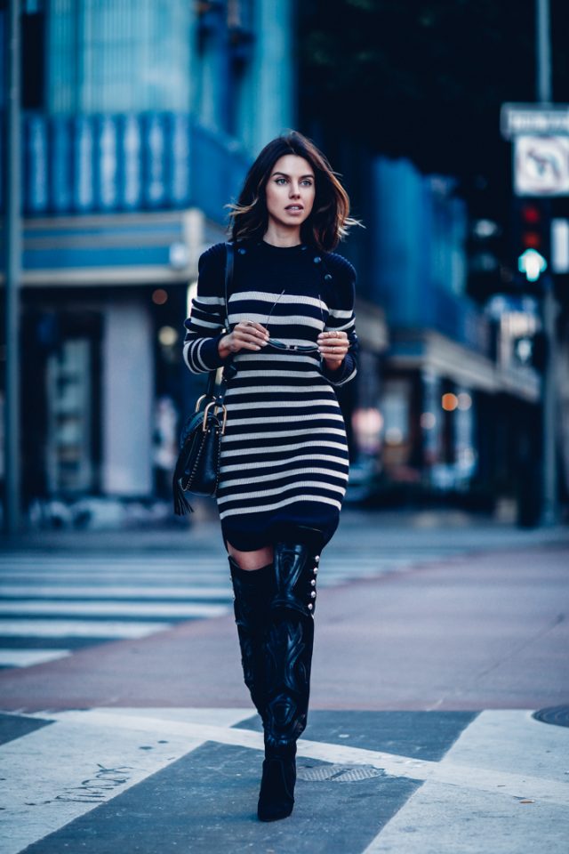 striped-dress via