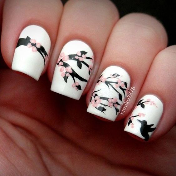 20 Spring Nail Designs 2017 44 Spring Floral Nails