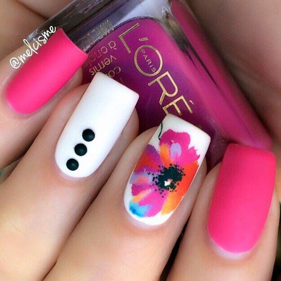 Watercolor Floral Nails