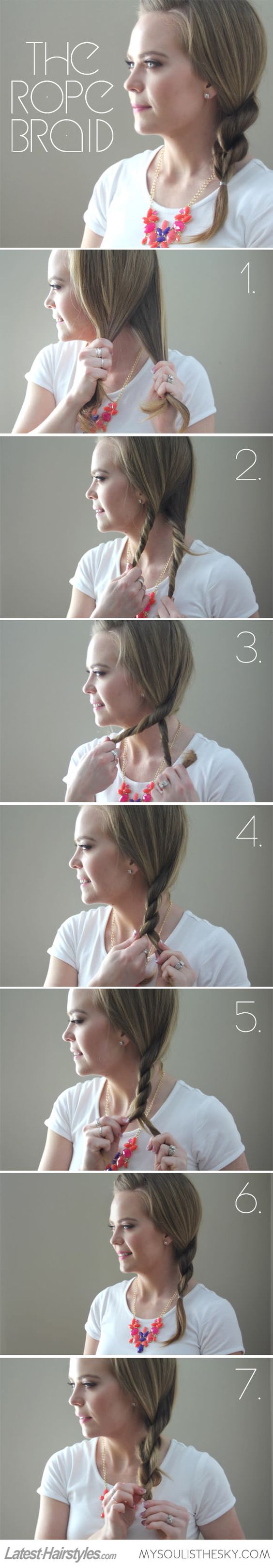 15 Hairstyles Inspired from Rope Braids - Pretty Designs