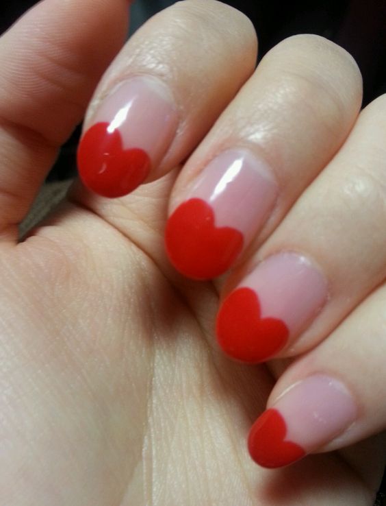 Heart Tipped Nails