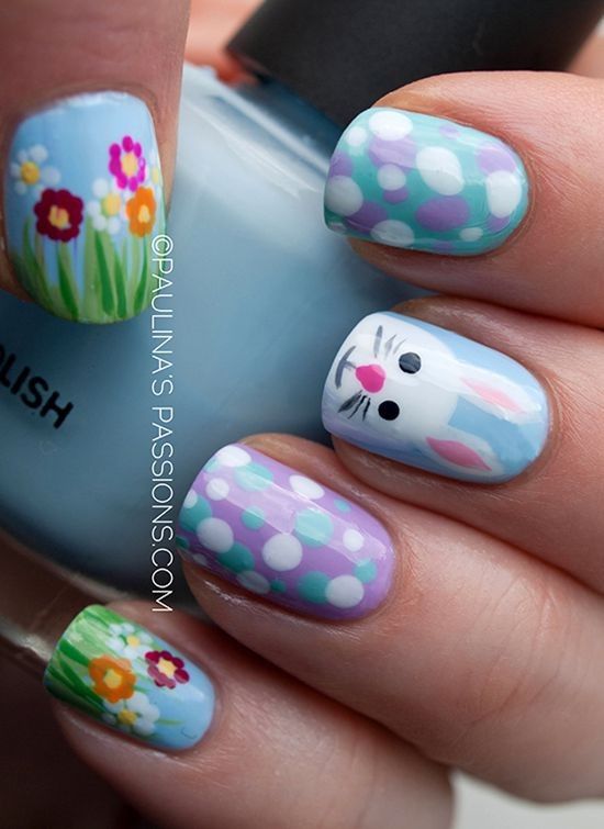Spring Bunny Nails