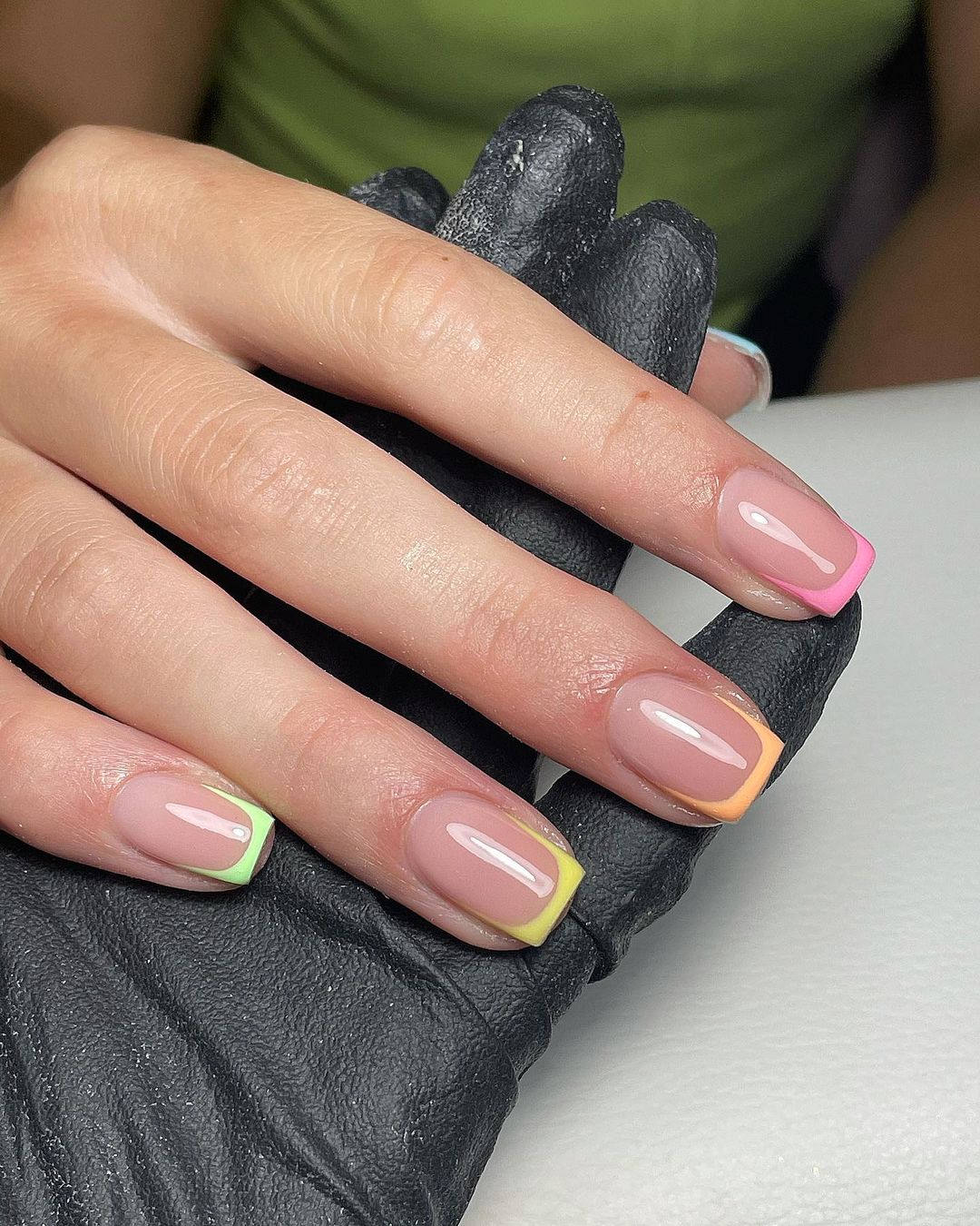colored French Manicure Designs