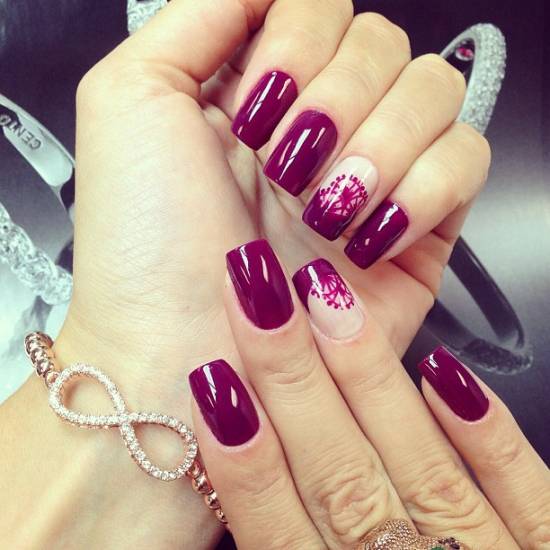 30 Amazing Burgundy Nail Designs for Women 2018