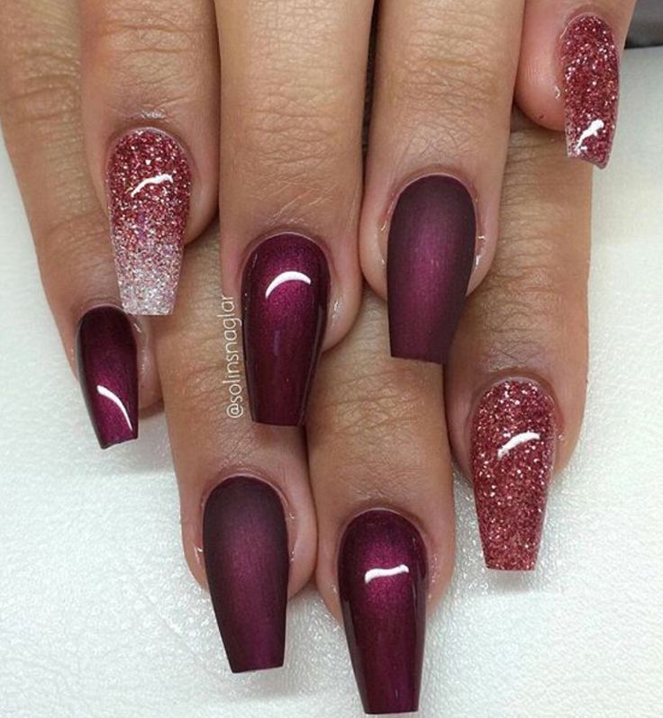 30 Amazing Burgundy Nail Designs for Women 2018